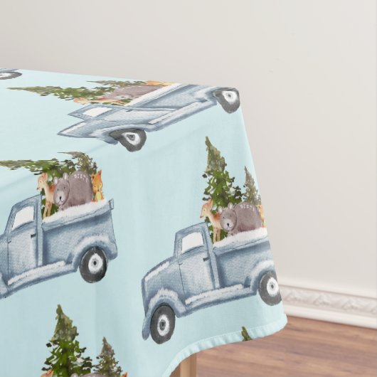 Nappe Camion de Noël avec de mignons animaux Motif (In Situ)