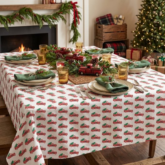 Nappe Camion rouge et arbre