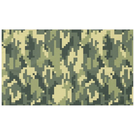 Nappe Camouflage numérique en bois à 8 bits / Camo (Devant (Horizontal))