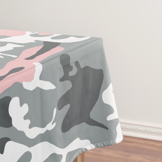 Nappe Camouflage rose et gris, Militaire, Armée (In Situ)