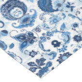 Nappe Campagne Rustique Ferme Bleu et Blanc Paisley (Angle)