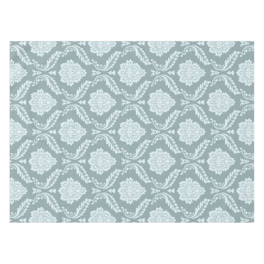 Nappe Canard Rococo Motif Damassé Œuf Bleu+Turquoise (Devant (Horizontal))