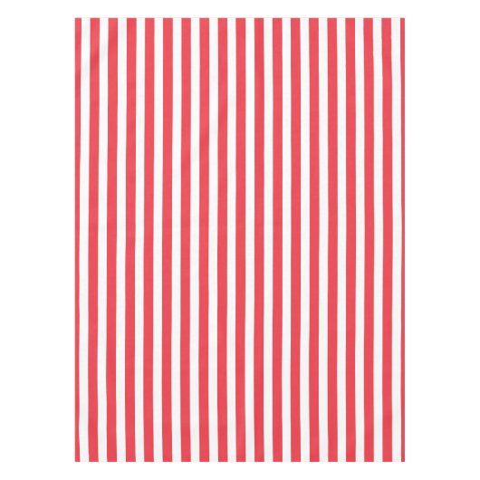 Nappe Cane de bonbon rouge et blanc rayé horizontal simp (Devant)