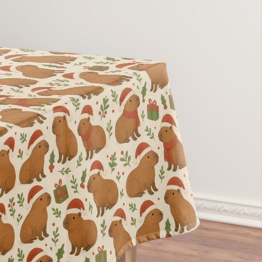 Nappe Capybaras à Noël (In Situ)