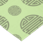 Nappe Caractère de longévité chinois Shou vert jade (Angle)