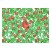 Nappe Cardinal et motif d'aquarelle de baie sainte (Devant (Horizontal))