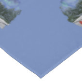 Nappe Cardinaux et lumières de Noël Neige d'hiver (Angle)