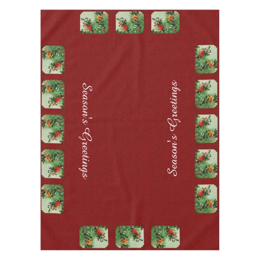 Nappe Cardinaux masculins et féminins rouge (Devant)