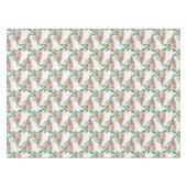 Nappe Cardinaux rouges sur les branches vertes Noël (Devant (Horizontal))