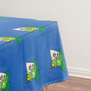 Nappe Caricature amusante de grenouille verte