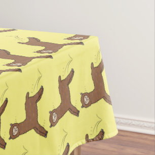 Nappe Caricature d'alpaga brun joli