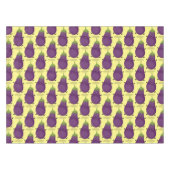 Nappe Caricature d'aubergine d'aubergine joliment heureu (Devant (Horizontal))