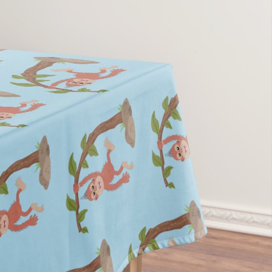 Nappe Caricature de bébé orangoutan joyeux (In Situ)