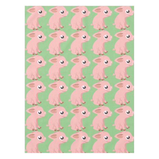 Nappe Caricature de cochon mignon (Devant)