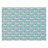 Nappe Caricature de cupcake joyeux (Devant (Horizontal))