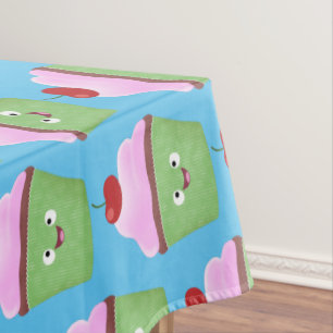 Nappe Caricature de cupcake joyeux