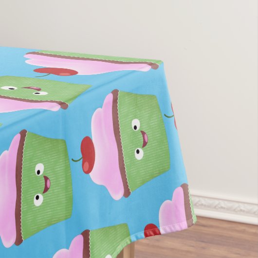 Nappe Caricature de cupcake joyeux (In Situ)