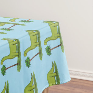 Nappe Caricature de dinosaure de brontosaurus vert migno