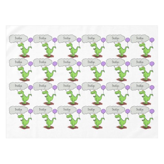 Nappe Caricature de dragon dragon drôle et vert respiran (Devant (Horizontal))