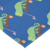 Nappe Caricature de lézard de caméléon vert joyeux (Angle)