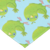Nappe Caricature de perruche verte curieuse (Angle)