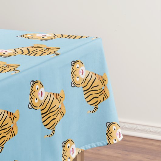 Nappe Caricature de petit tigre joyeux (In Situ)