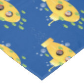 Nappe Caricature de poisson sous-marin jaune mignon (Angle)