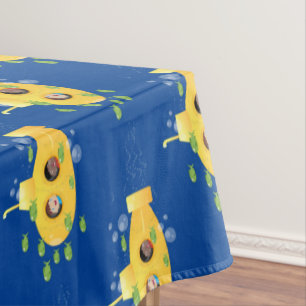 Nappe Caricature de poisson sous-marin jaune mignon