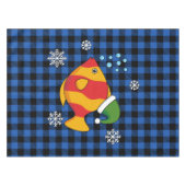 Nappe Caricature de poisson tropical de Noël sur le Moti (Devant (Horizontal))