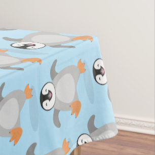 Nappe Caricature de poussin de pingouin mignon et joyeus