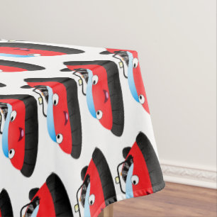 Nappe Caricature d'hovercraft rouge joyeux