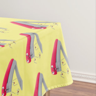 Nappe Caricature en agrafeuse rouge pâle