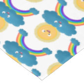 Nappe Caricature en arc-en-ciel du joyeux nuage de solei (Angle)