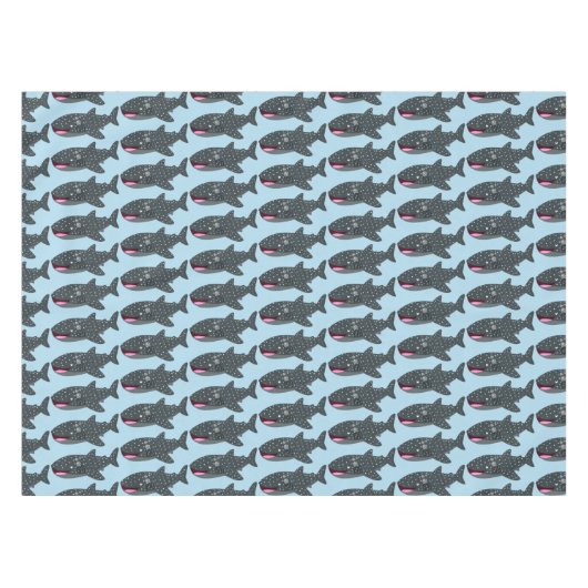 Nappe Caricature joli requin baleine joyeux (Devant (Horizontal))