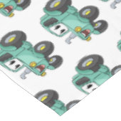 Nappe Caricature joli tracteur vert joyeux (Angle)