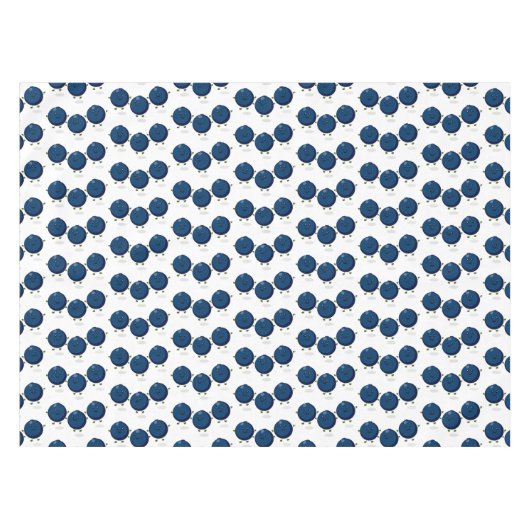 Nappe Caricature mignonne de bleuets violets (Devant (Horizontal))