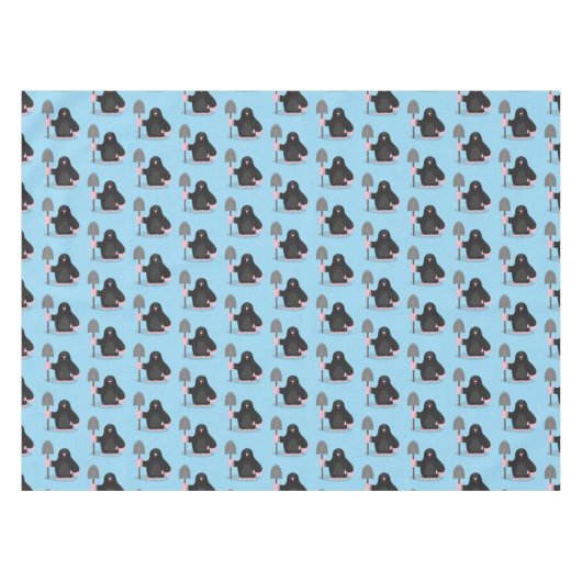 Nappe Caricature mole joyeux (Devant (Horizontal))