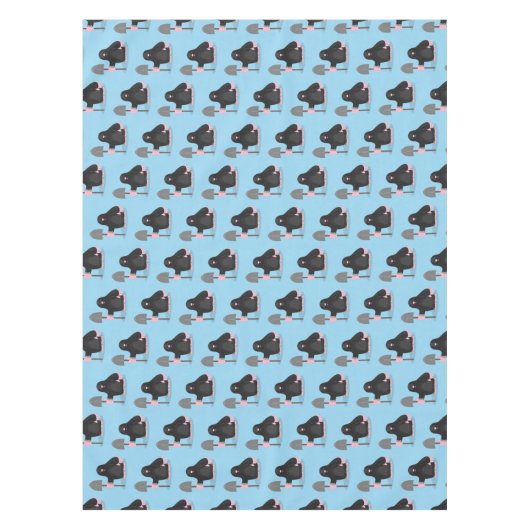 Nappe Caricature mole joyeux (Devant)