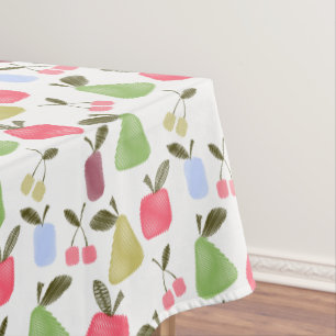Nappe Caricature sans joint rayé fruits pomme poires che