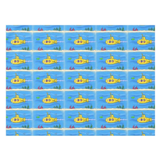 Nappe Caricature sous-marine joyeuse (Devant (Horizontal))