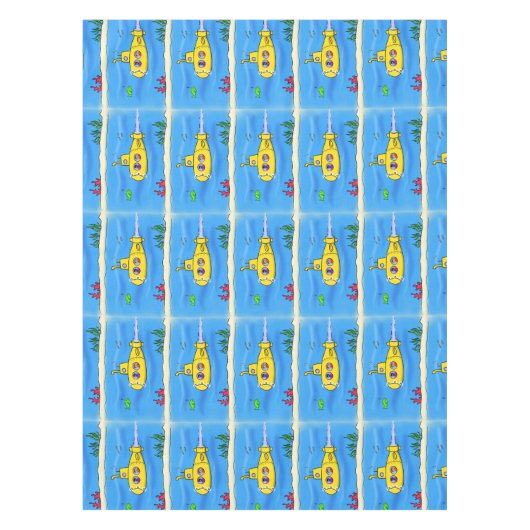 Nappe Caricature sous-marine joyeuse (Devant)