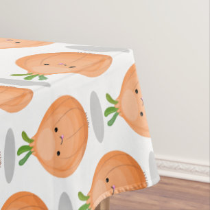 Nappe Caricature vert oignon brun joli