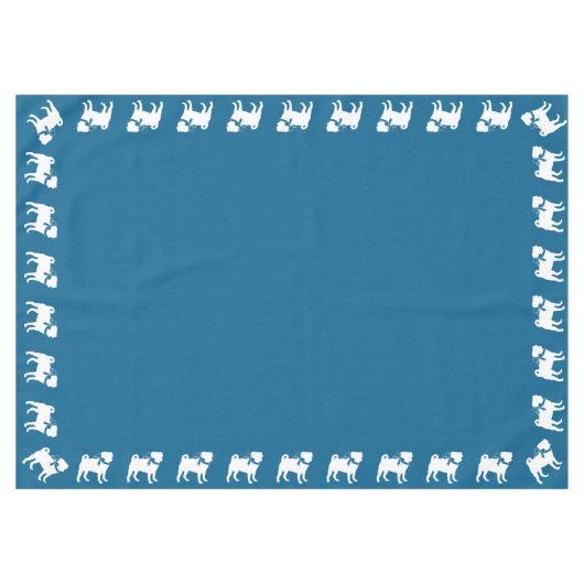Nappe Carlin Chien Baby shower Garçon Bleu avec Bow (Devant (Horizontal))
