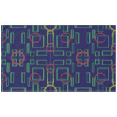 Nappe Carré bleu géométrique (Devant (Horizontal))