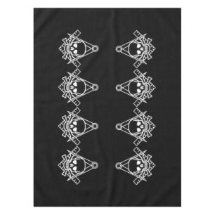 Nappe Carré et boussole avec crâne d'entrée