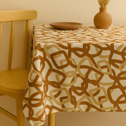 Nappe Carré Tangle Burnt Sienna Crème