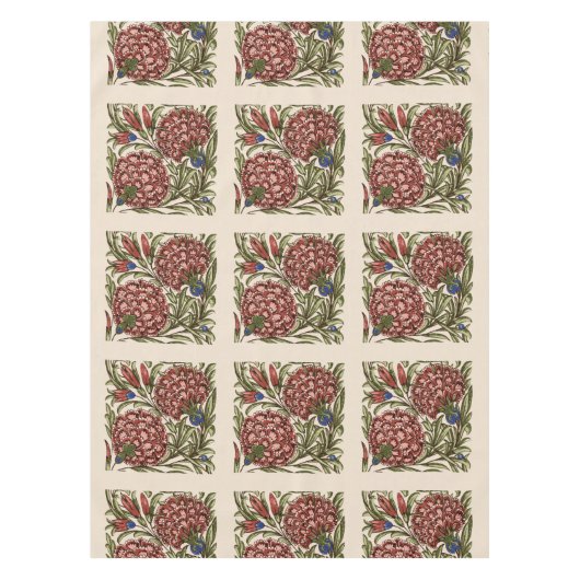 Nappe Carreau de fleur d'œillet Art antique rustique De  (Devant)