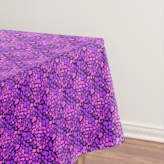 Nappe Carreau de motif abstrait mosaïque cramoisi violet (In Situ)