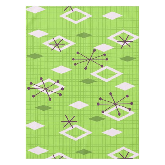 Nappe Carreau du milieu du siècle Starburts Chartreuse (Devant)