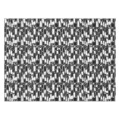 Nappe Carreau géométrique blanc noir Abstrait (Devant (Horizontal))